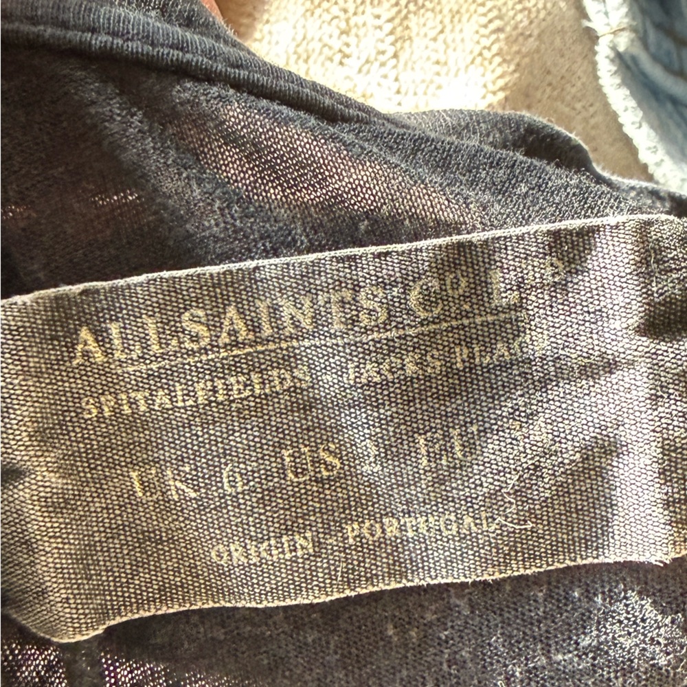 All Saints Nine Lives Black Cat Bandana Tank Top US 2 - Picture 5 of 5